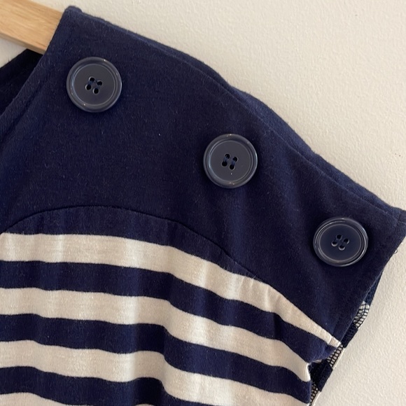 Nautical navy & cream tie waisted dress - Picture 3 of 5